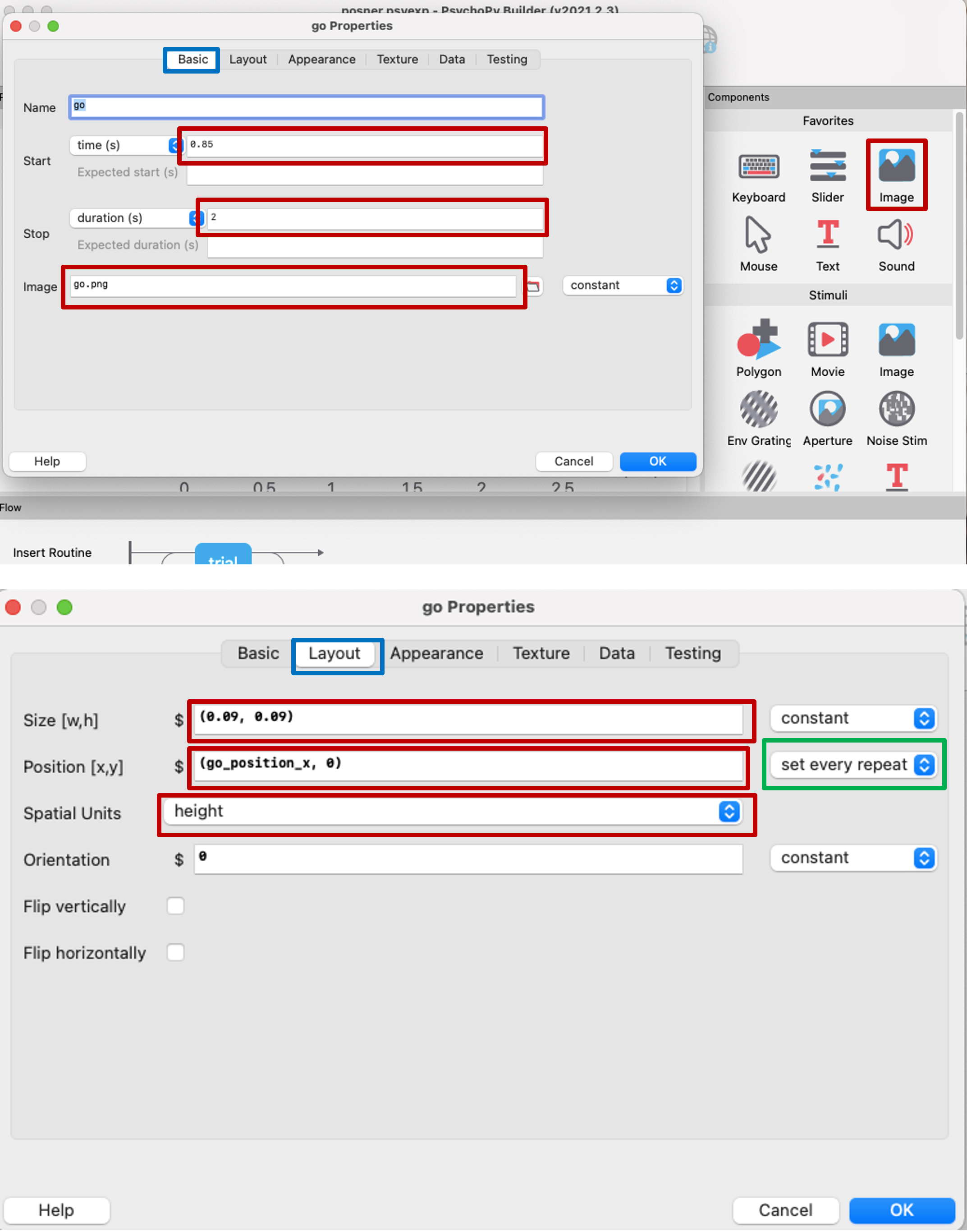 Go image properties on builder.